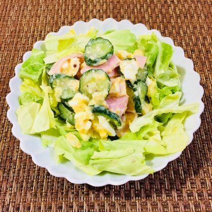 じゃがいもがほくほくで、とても美味しかったです(^_^) キャベツの上に乗せたので、野菜不足が解消されました。